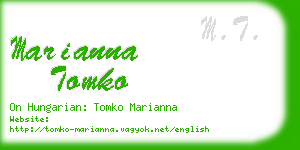 marianna tomko business card